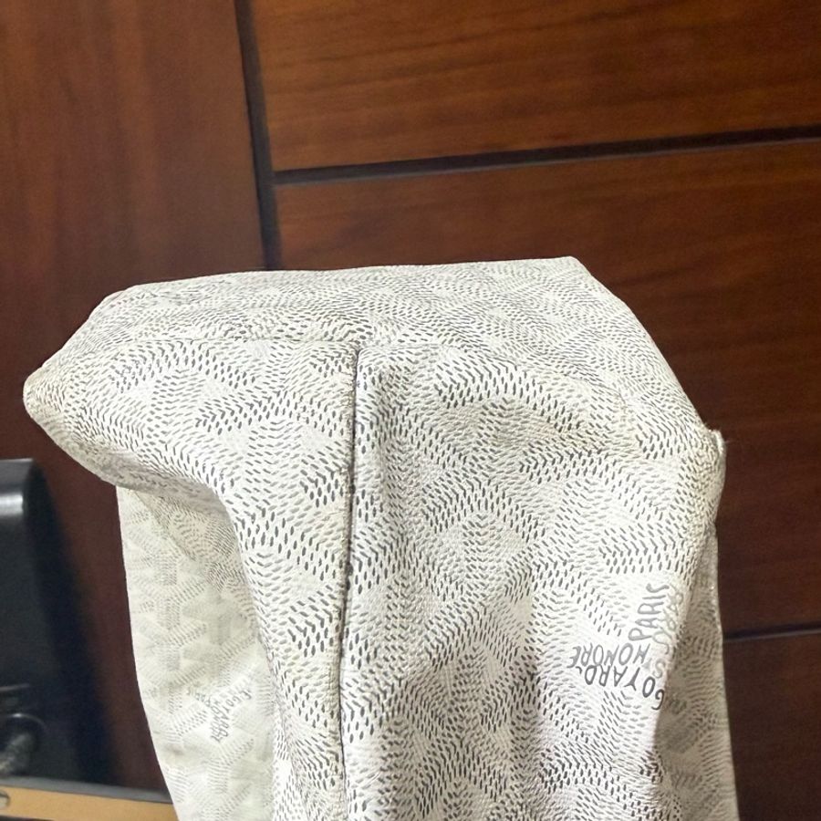 goyard tote pm 托特包 Saint Louis PM 白色 Goyard 最經典的入門款 防水 子母包-15