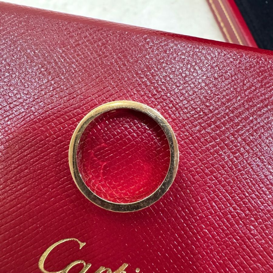 Cartier 卡地亞 LOVE 單鑽戒18K玫瑰金750經典螺絲設計戒指B4050749-10
