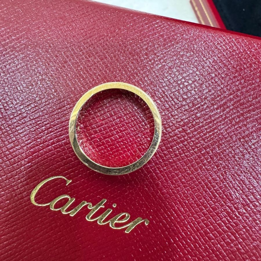 Cartier 卡地亞 LOVE 單鑽戒18K玫瑰金750經典螺絲設計戒指B4050749-11