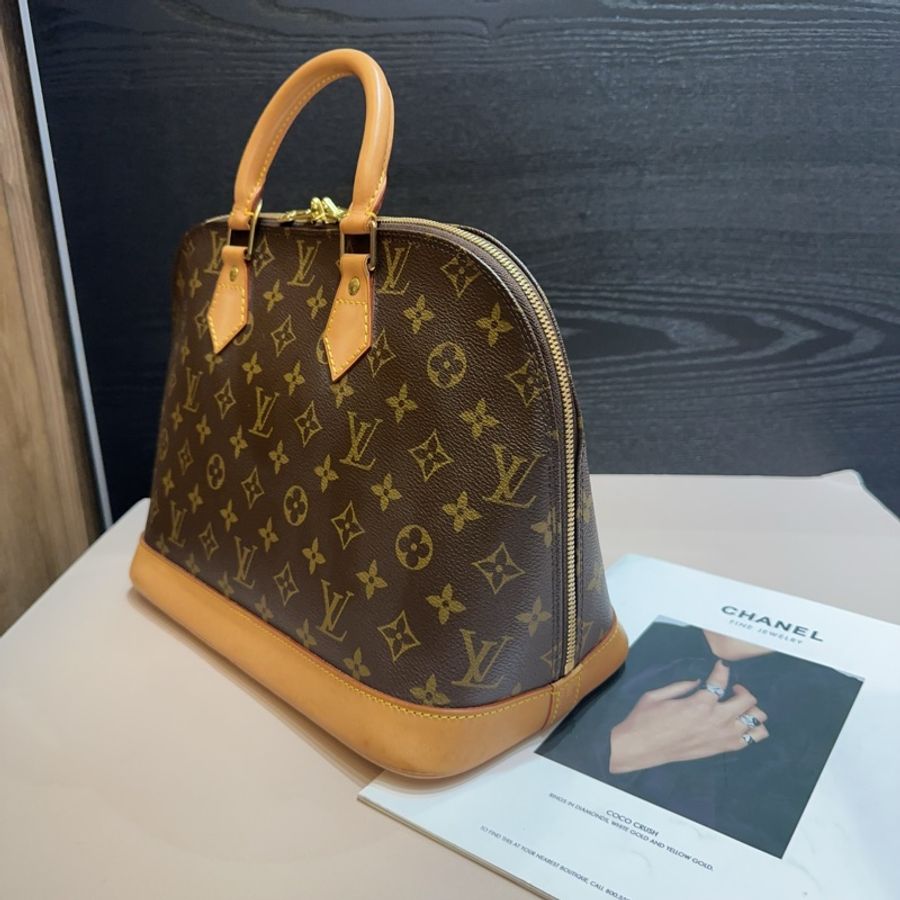 LV 原花金釦Amla PM手提包-2