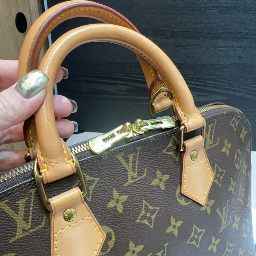 LV 原花金釦Amla PM手提包-6