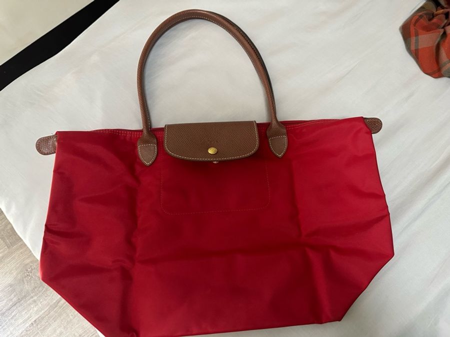 Longchamp 紅色長背帶(尼龍)-2