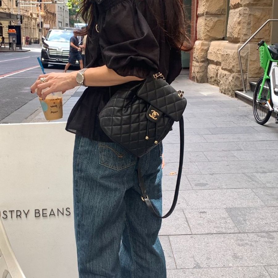 CHANEL 薩爾茨堡雙肩包 - 小號黑金-1