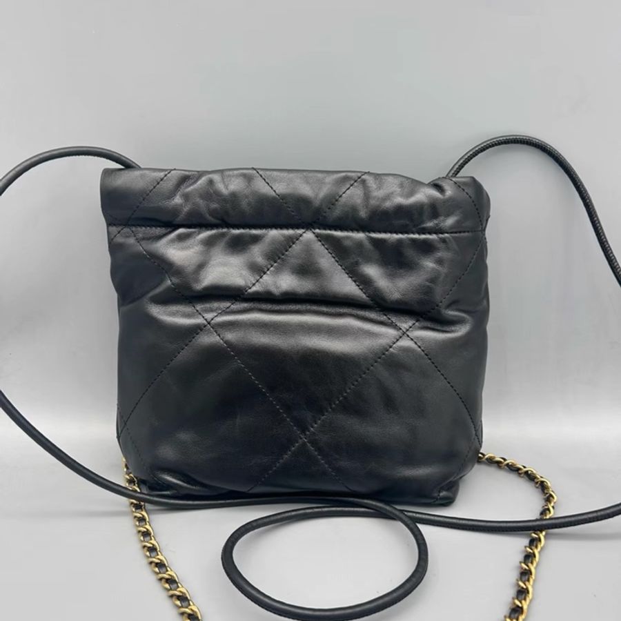 Chanel 22bag mini 香奈兒 黑金垃圾包 芯片款 23年-1