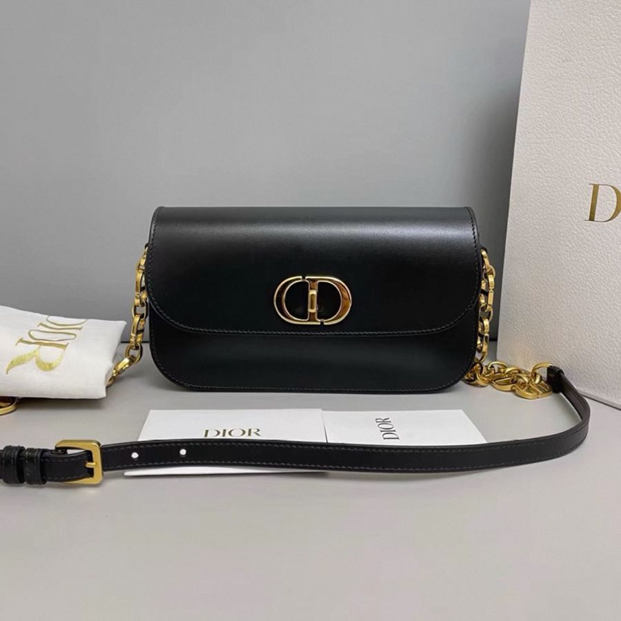 Dior迪奧 新款蒙田30 黑金全皮包-0