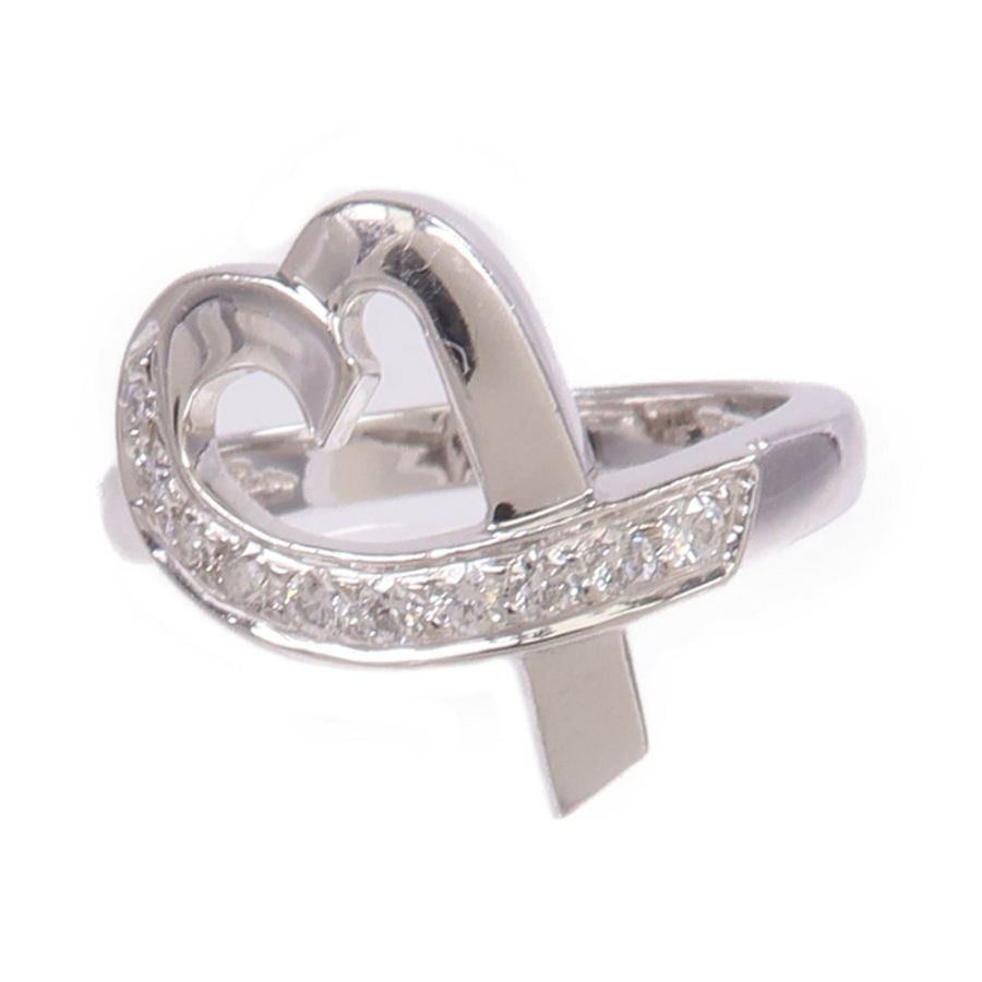 TIFFANY&CO 18K白金Diamond Ring鑽石戒指US#4.5-1