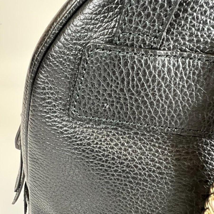 GUCCI 431570 黑皮革SOHO金鍊後背包-7