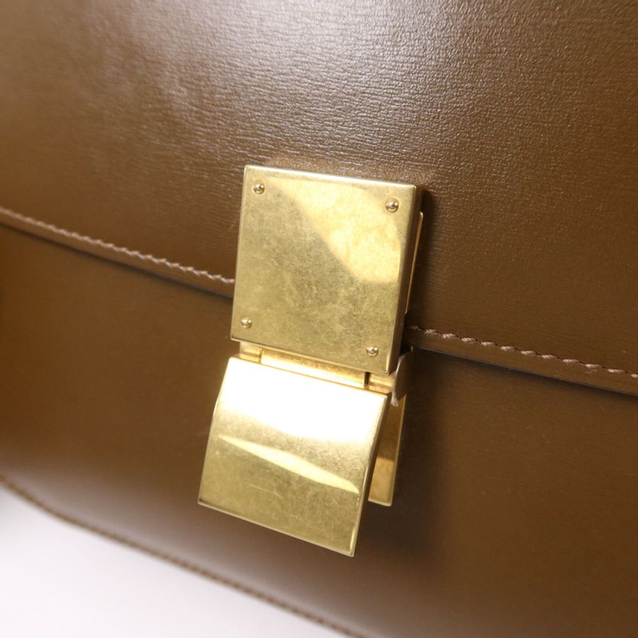 CELINE 牛皮皮革Classic Box金扣肩背袋-6