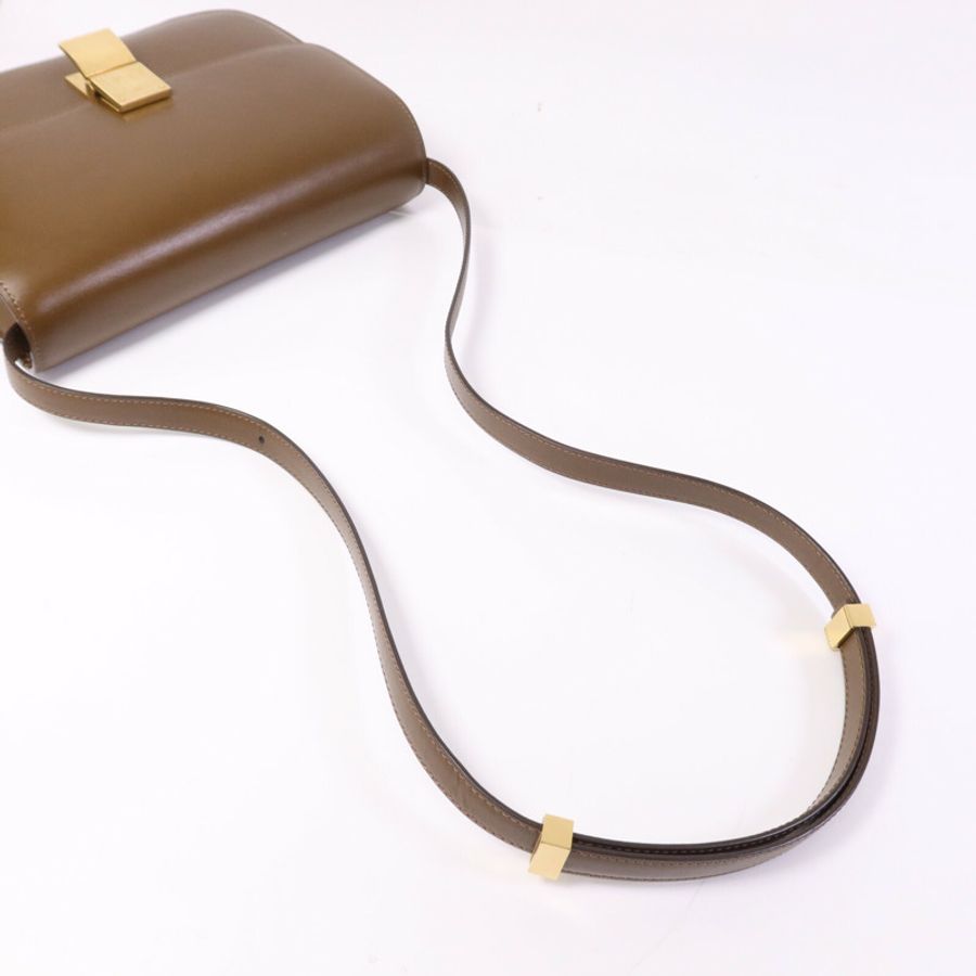 CELINE 牛皮皮革Classic Box金扣肩背袋-8