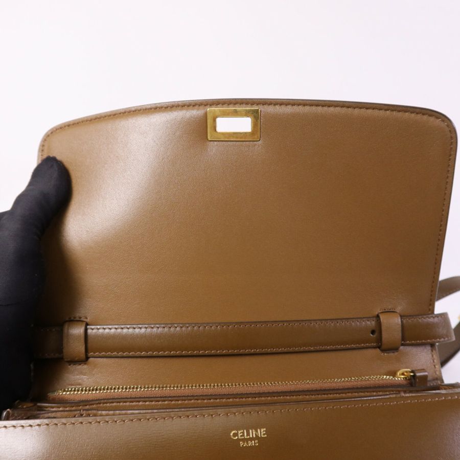 CELINE 牛皮皮革Classic Box金扣肩背袋-14