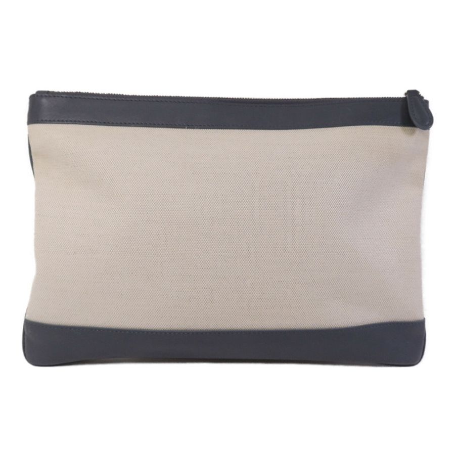 BALENCIAGA 帆布Navy Clip M Clutch銀扣手拿包-1