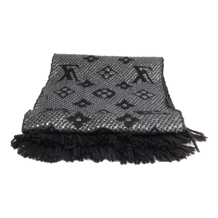 LOUIS VUITTON 羊毛/絲質Echarpe Logomania Shine Scar圍巾-3
