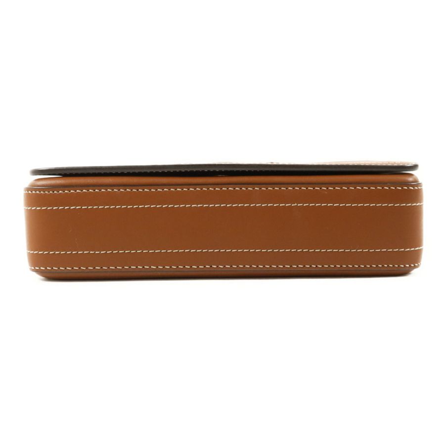 BURBERRY 牛皮皮革Tan Hampshire金扣肩背袋-3