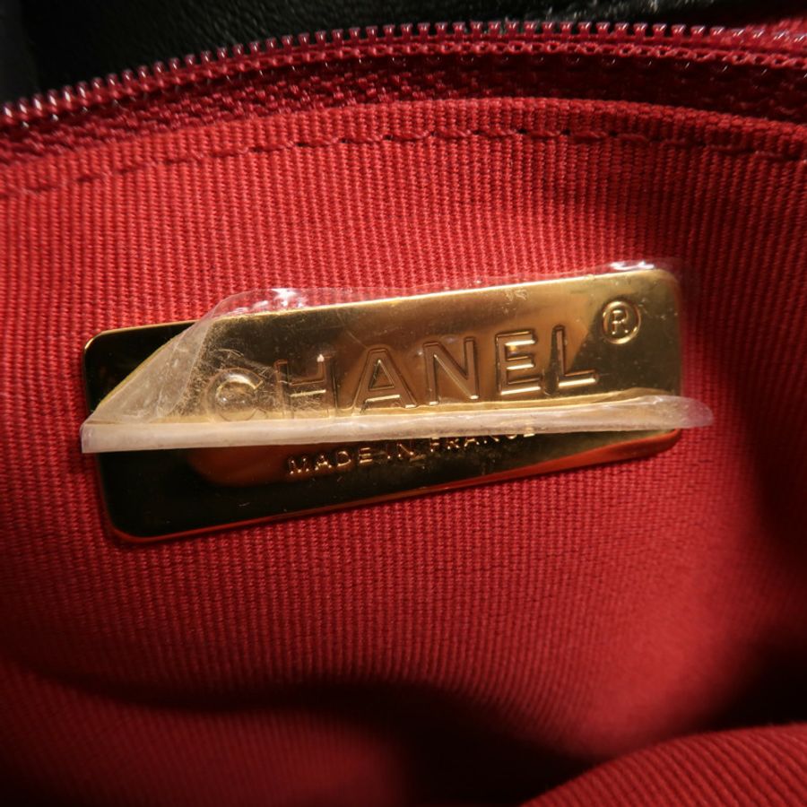CHANEL 羊皮皮革Chanel 19 Large金扣鏈帶手挽肩背兩用袋-5