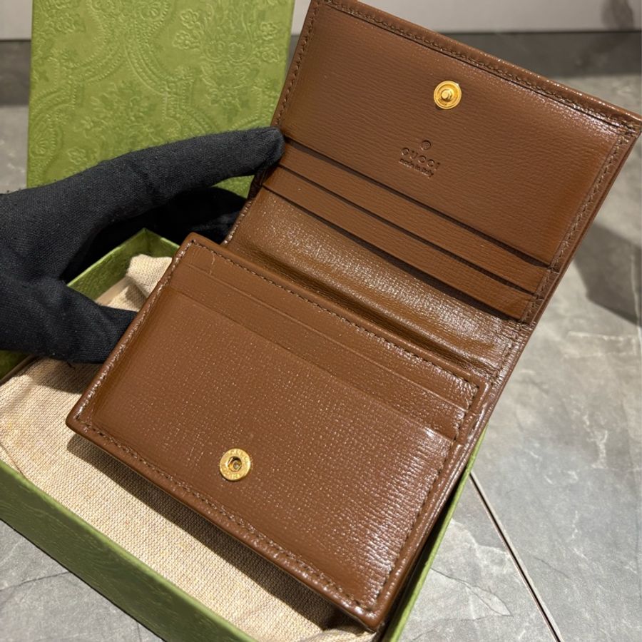 【98新 👉🏻日本購入🇯🇵】GUCCI 1955 Horsebit限定款印花零錢短夾-4
