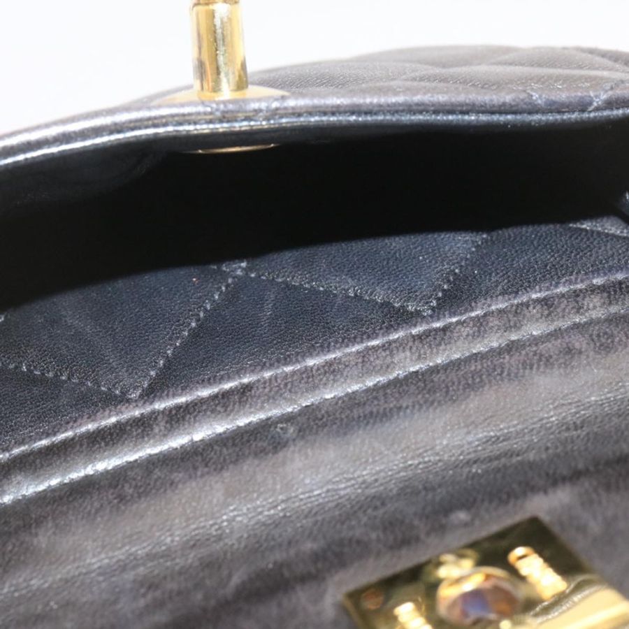 【日本直送】香奈兒 (CHANEL) 絎縫皮革雙肩包,黑色金色,CC標誌,貨號ar4662M-16