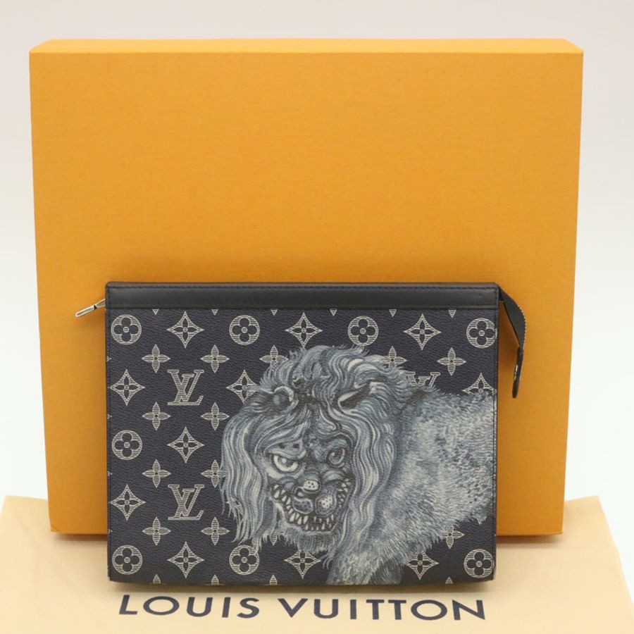 【日本直送】路易威登 Monogram Savanna Pochette Voyage 手拿包海軍藍 M66639 正品 29183SM-11