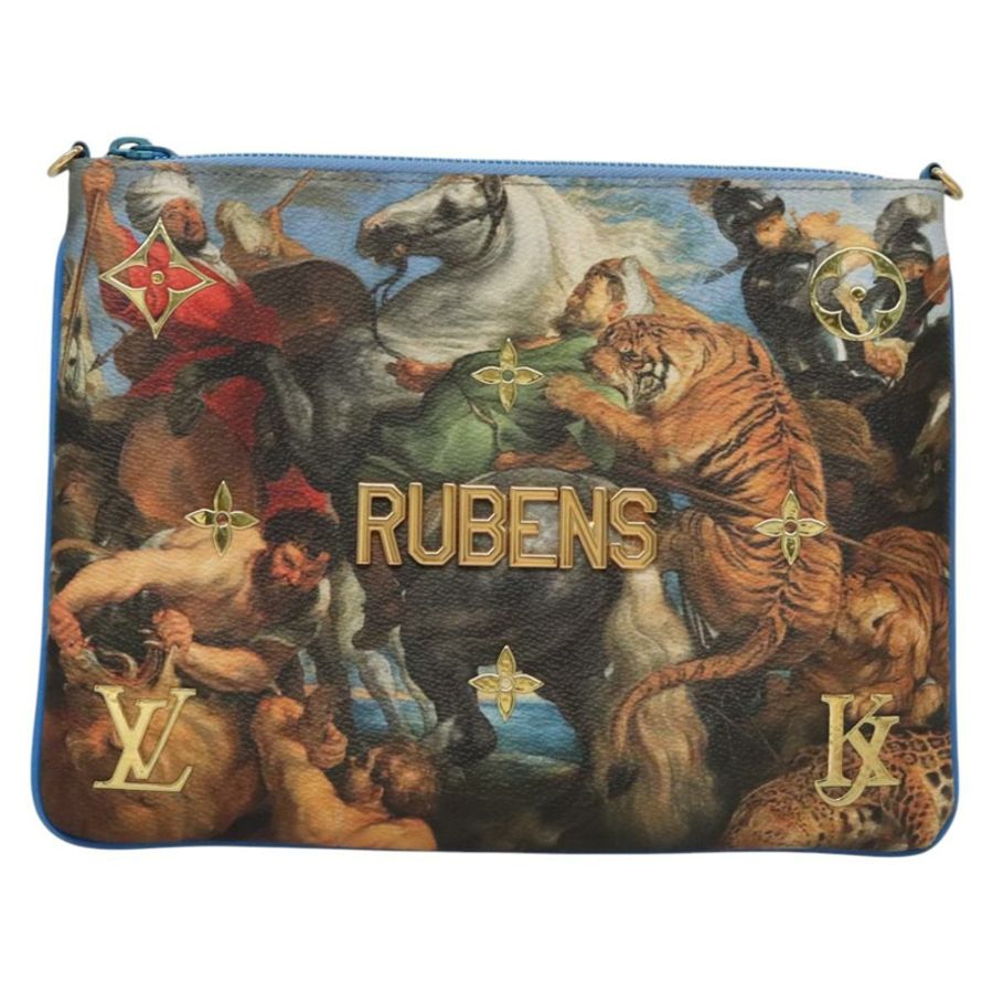 【日本直送】路易威登 Celty Pochette Plat Pouch Koons Rubens M64617 LV Auth 115961SAM-12