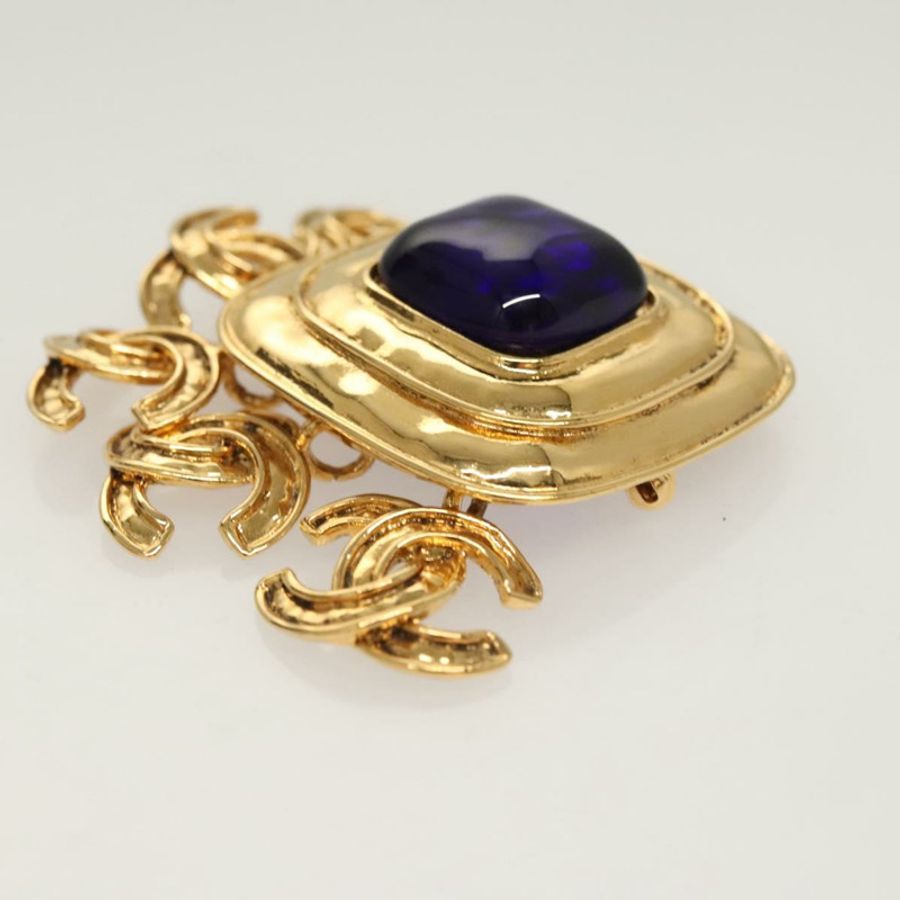 【日本直送】香奈兒 (CHANEL) 金屬金色雙C胸針,正品編號 BA1258SAM-2