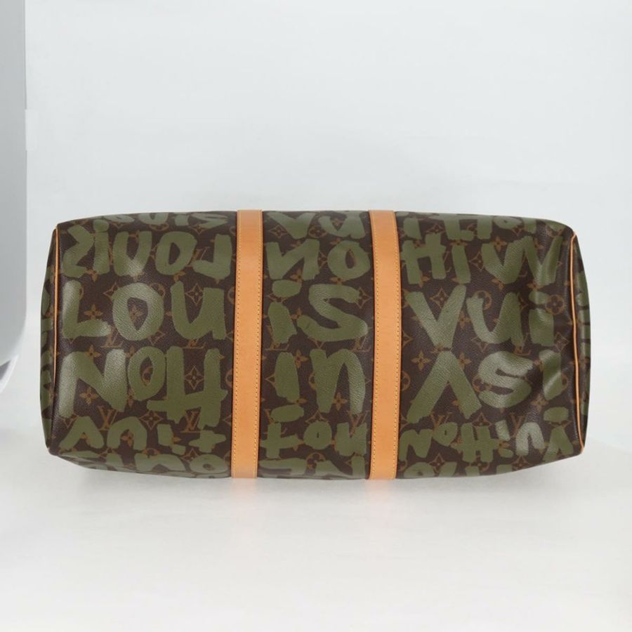 【日本直送】路易威登 Monogram Graffiti Keepall 50 波士頓包 卡其色 M92196 正品 115621SAM-4