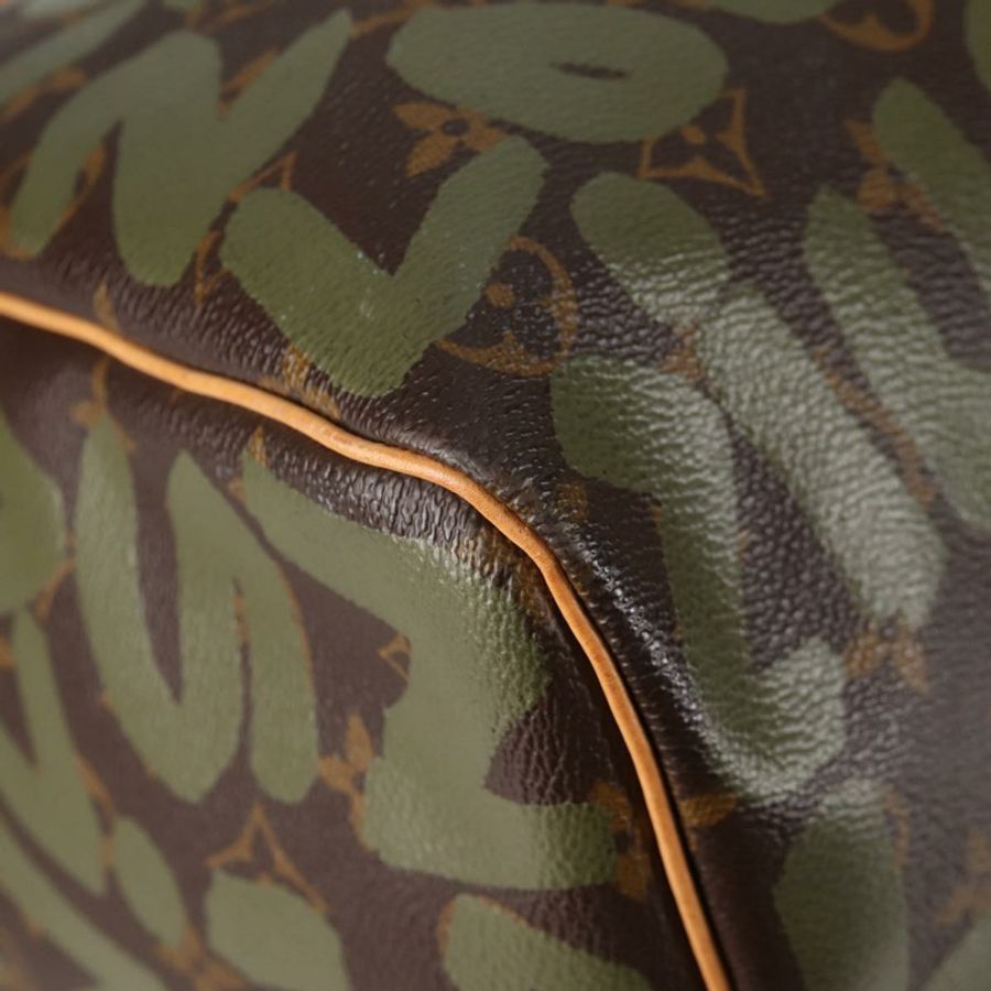 【日本直送】路易威登 Monogram Graffiti Keepall 50 波士頓包 卡其色 M92196 正品 115621SAM-14