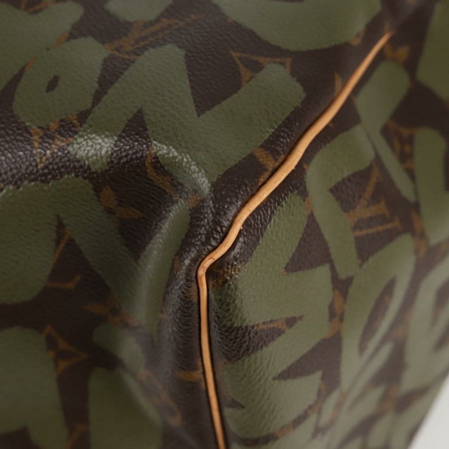 【日本直送】路易威登 Monogram Graffiti Keepall 50 波士頓包 卡其色 M92196 正品 115621SAM-15