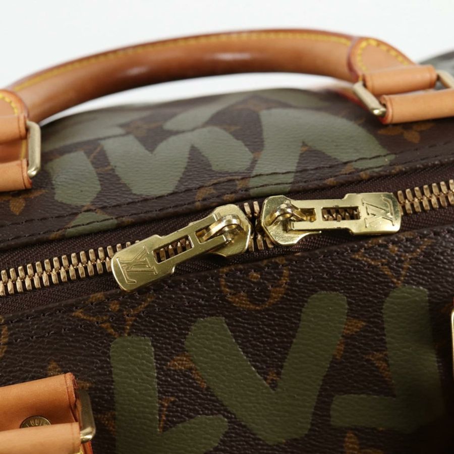 【日本直送】路易威登 Monogram Graffiti Keepall 50 波士頓包 卡其色 M92196 正品 115621SAM-20