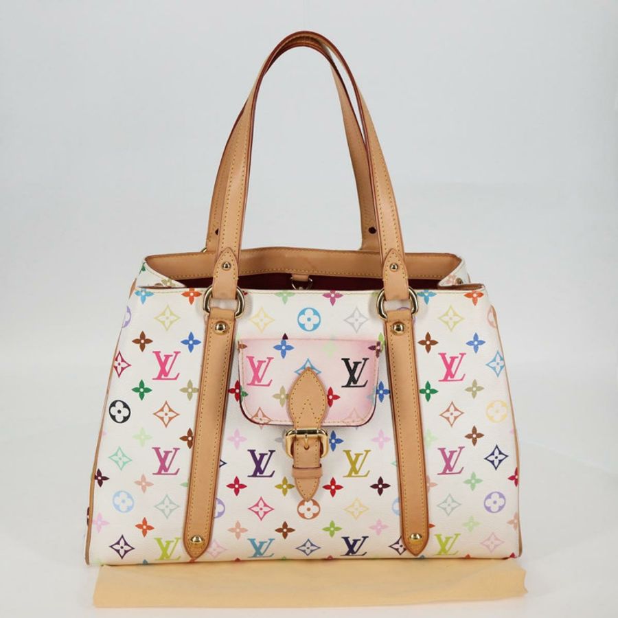【日本直送】路易威登 Monogram Multicolor Aurelia MM 手提包 白色 M40094 正品 122956M-11