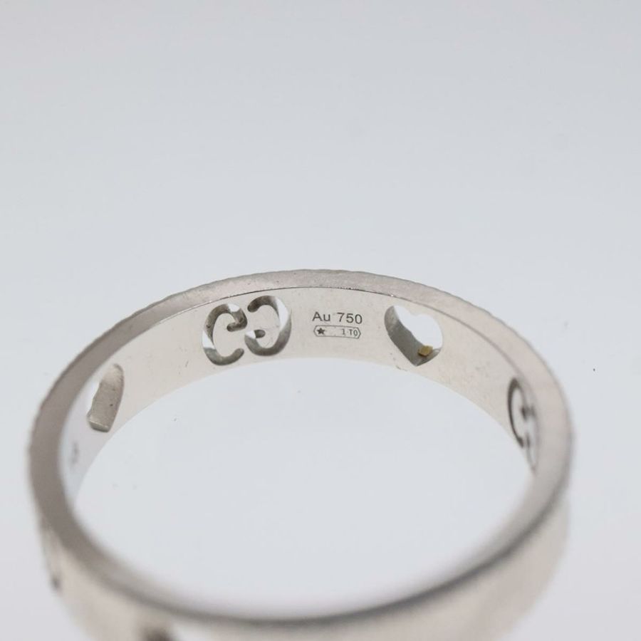 【日本直送】GUCCI 心形戒指 K18 銀金 (750) 4.4克 (18K) 銀 Auth 117299SAM-8