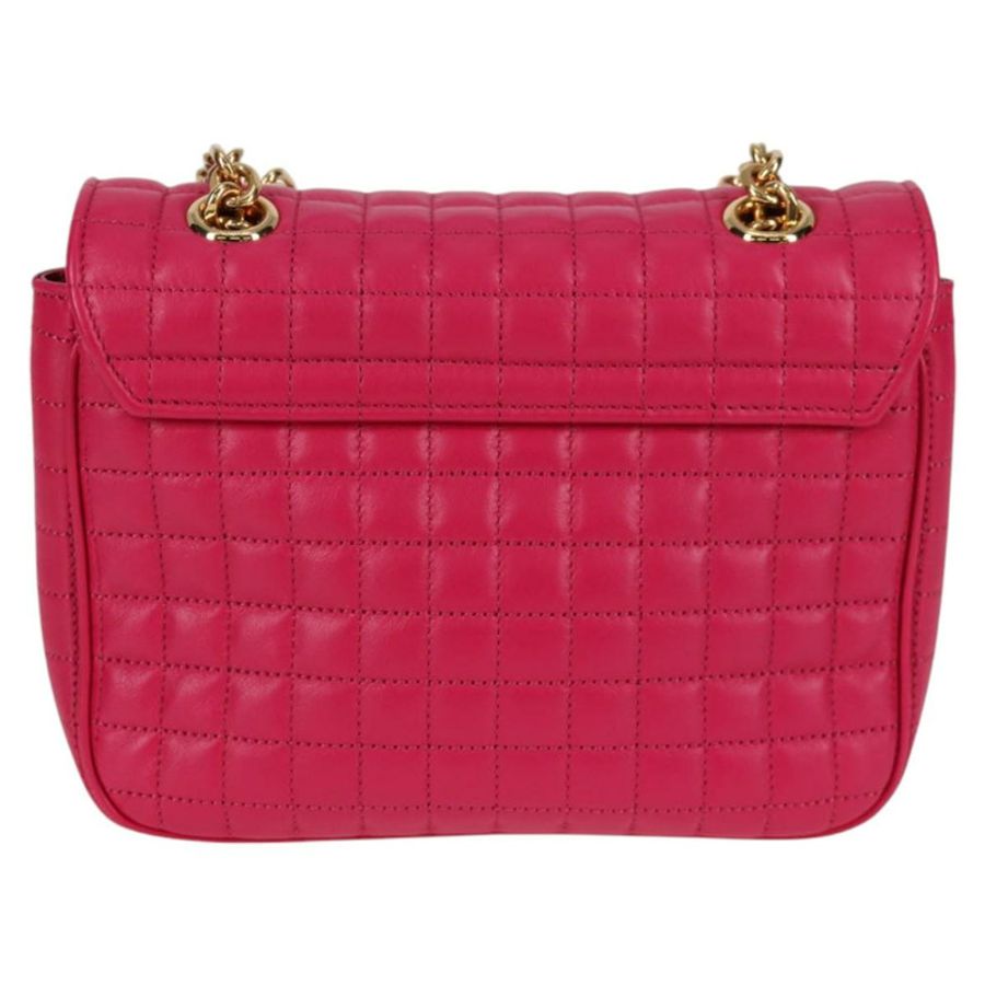 【日本直送】CELINE 鏈條單肩包 皮革 粉紅色 金飾 正品 125657SAM-1