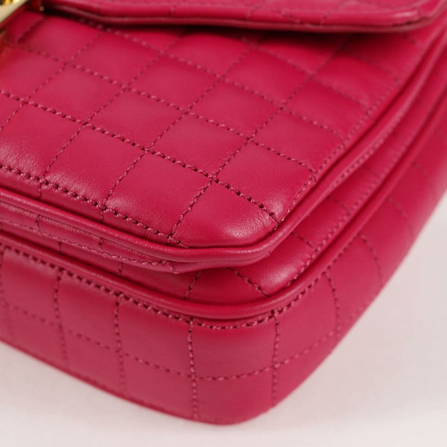 【日本直送】CELINE 鏈條單肩包 皮革 粉紅色 金飾 正品 125657SAM-15