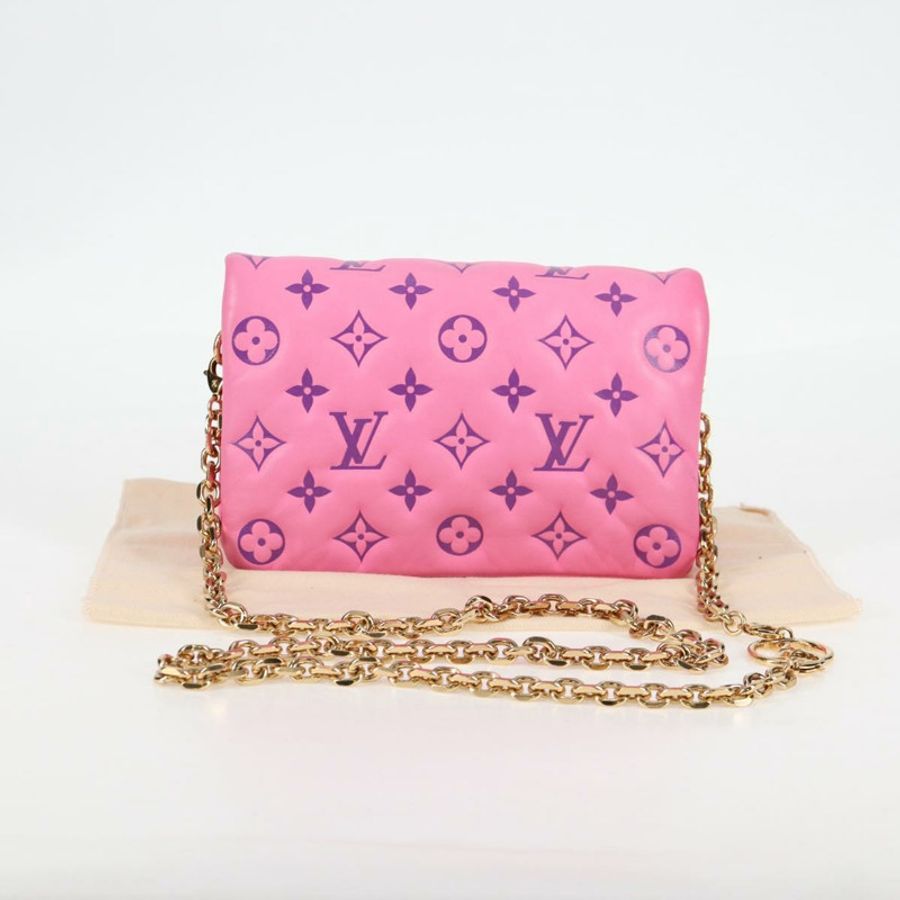 【日本直送】路易威登 Monogram Pochette Coussin 肩背包粉紅色 M80745 LV 正品 126599SAM-11