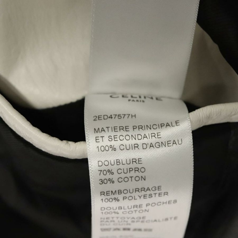 【日本直送】CELINE 羊皮外套 白色 黑色 正品 ym037SAM-14