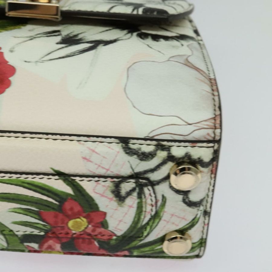 【日本直送】Salvatore Ferragamo Gancini 鏈條手提包 皮革 2way 粉金配色 Auth 131645SM-10