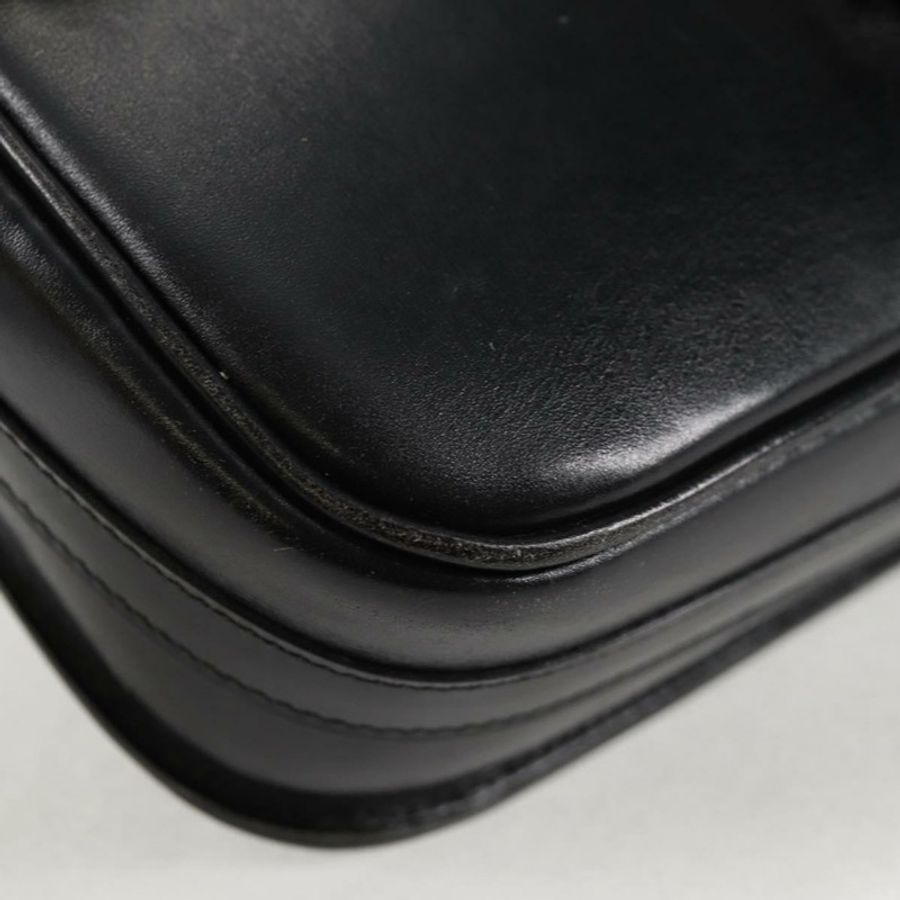 【日本直送】愛馬仕 Martine Vert 肩背包,黑色皮革,金色,正品,貨號 135513SAM-14