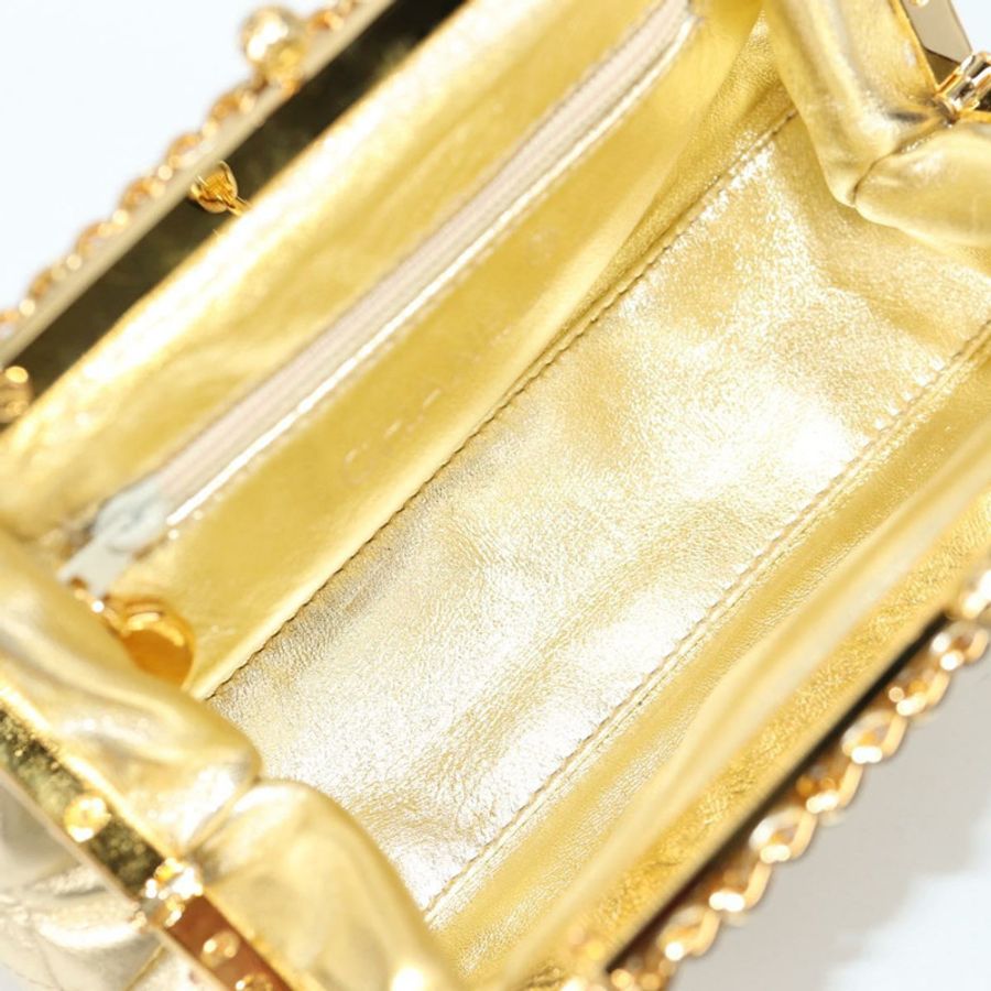 【日本直送】香奈兒 (CHANEL) Matelasse 鏈條肩背包,皮革材質,金色雙C標誌,貨號 134853SM-8