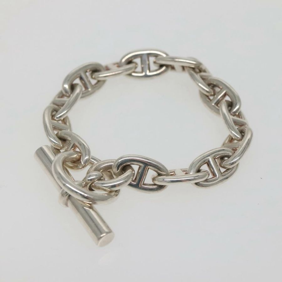 【日本直送】愛馬仕 Chaine d'Ancre MM 手鍊 AG925 14 節銀手鍊 Auth 134933SM-4