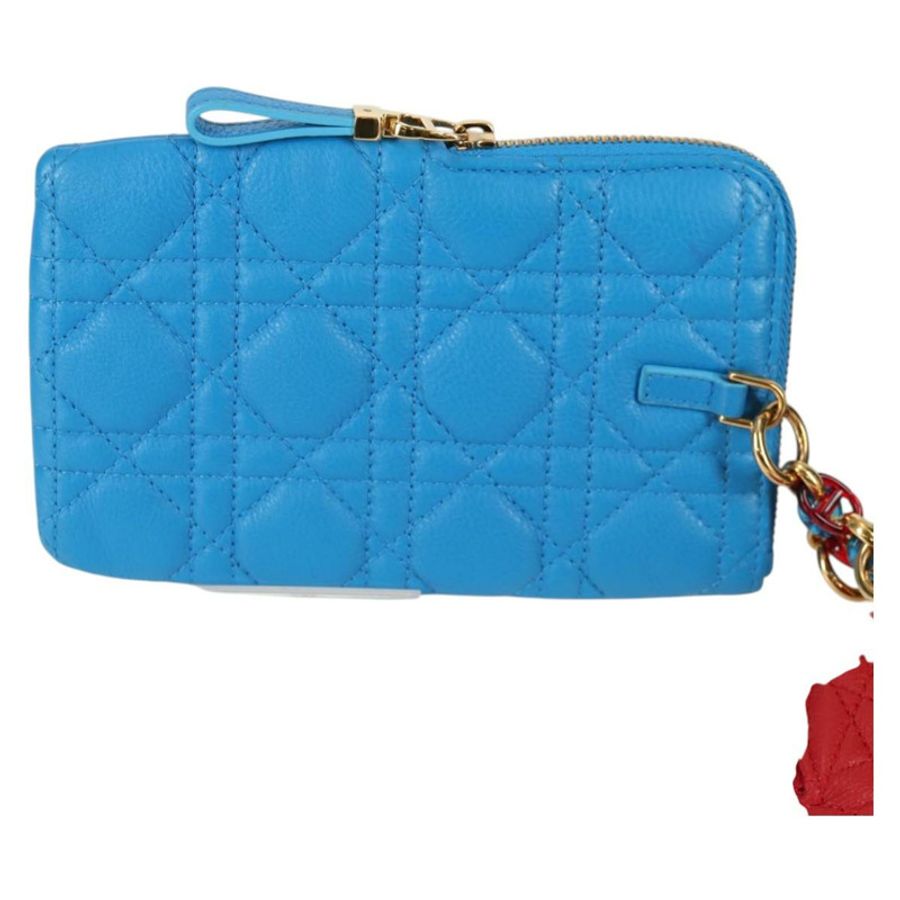 【日本直送】Christian Dior Canage 手拿包,皮革材質,藍紅黑配色,正品編號 134892SAM-1