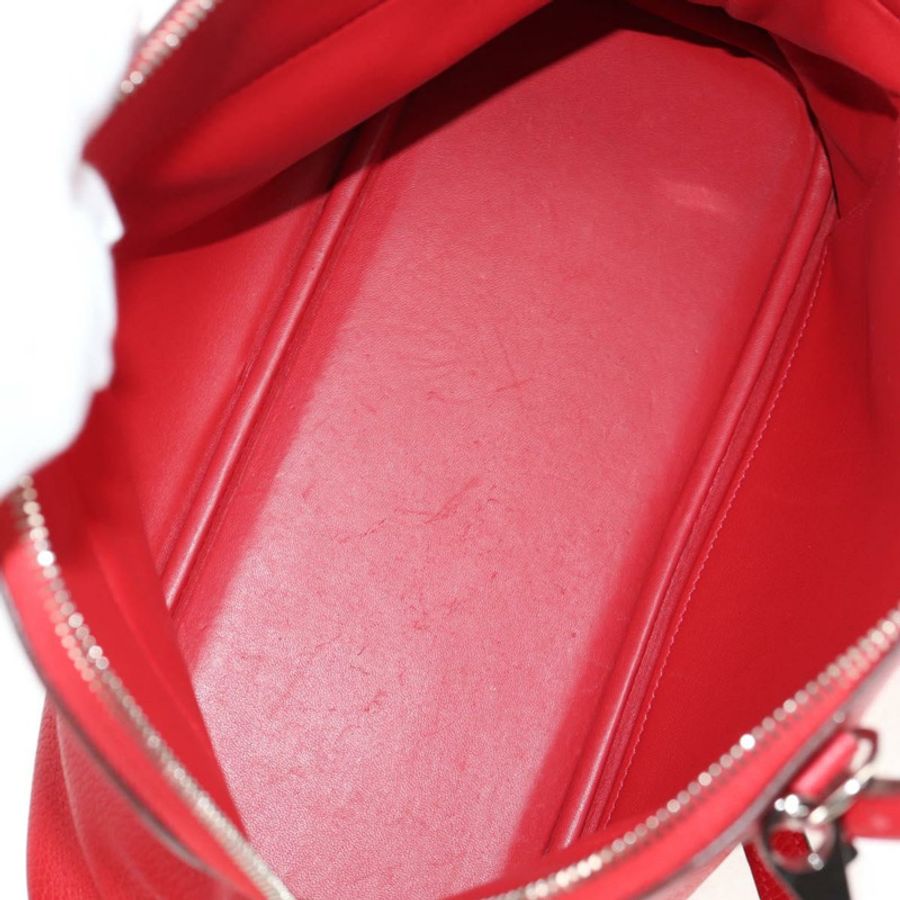 【日本直送】愛馬仕 Bolide 31 手提包 Taurillon 皮革 紅色銀色 正品 142568SM-9