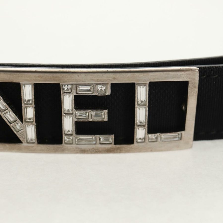 【日本直送】香奈兒 (CHANEL) 皮革腰帶,黑色,35.8 英寸,CC 標誌,貨號 144605SAM-7