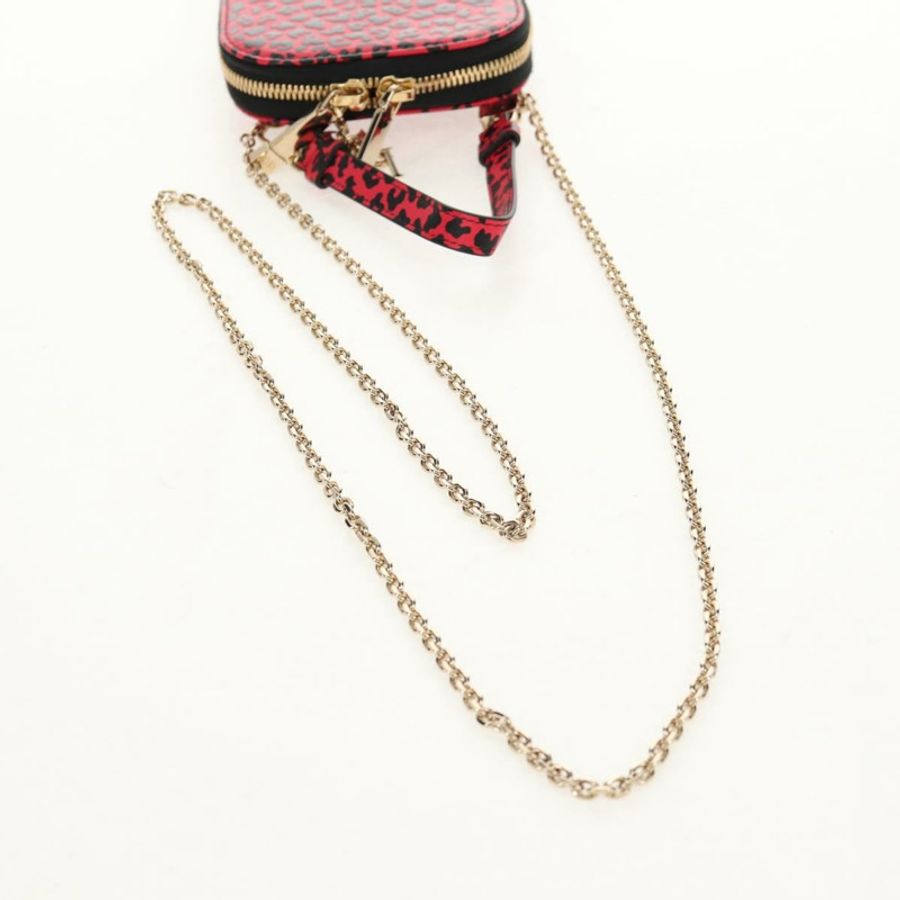 【日本直送】Christian Dior 鏈條手機包 皮革 2way 紅金金色 正品 147971SAM-7