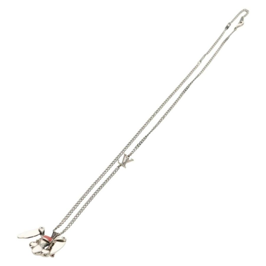 【日本直送】路易威登 (LOUIS VUITTON) 項鍊 LV Collier 兔子項鍊 金屬銀色 LV 正品 128541SM-9