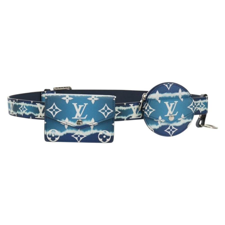 【日本直送】路易威登 Monogram Escal Ceinture 腰帶 37.6"" 藍色 M0253W LV 正品 147571SM-0