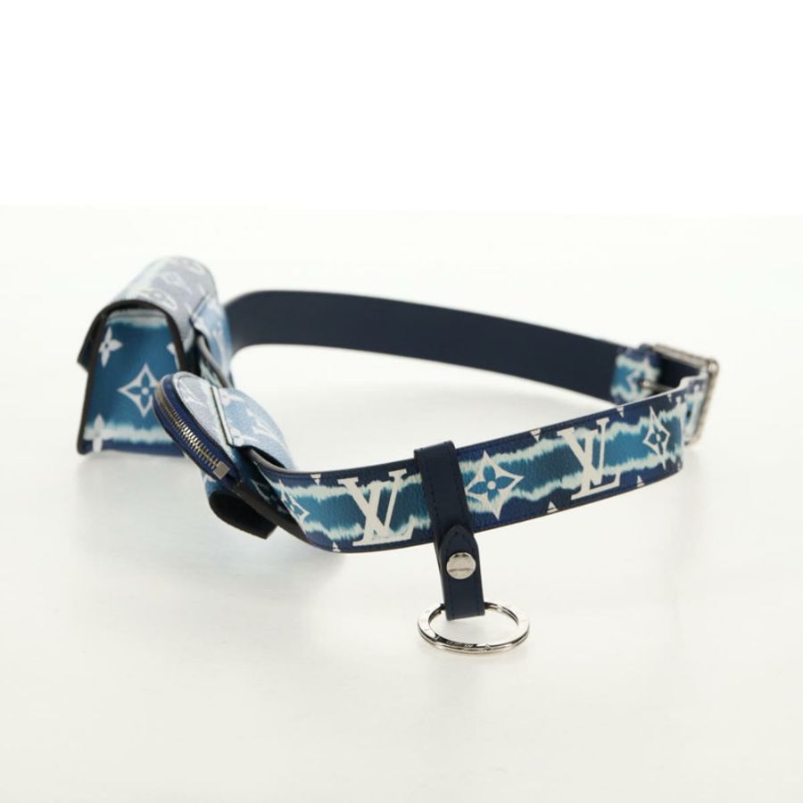【日本直送】路易威登 Monogram Escal Ceinture 腰帶 37.6"" 藍色 M0253W LV 正品 147571SM-3