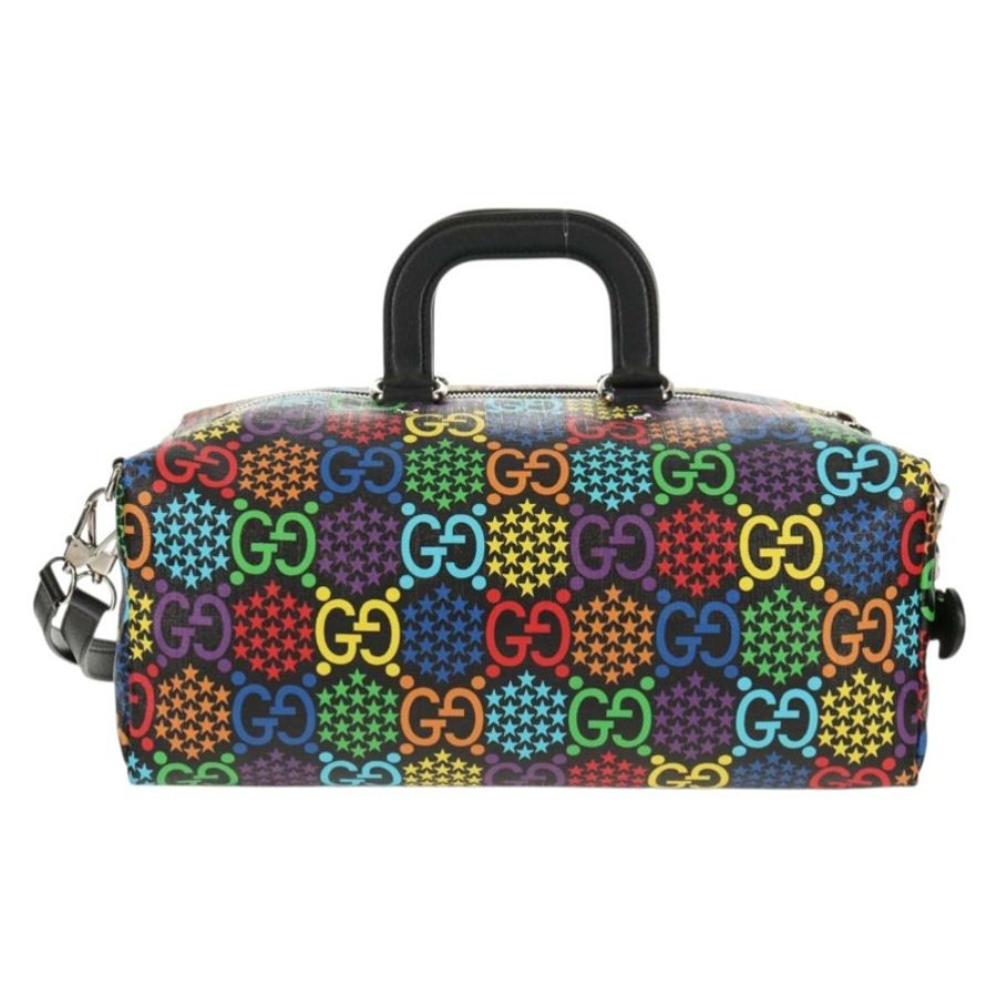 【日本直送】GUCCI GG迷幻波士頓包 PVC材質 兩用 多色 銀色 587866 正品 147573SAM-1