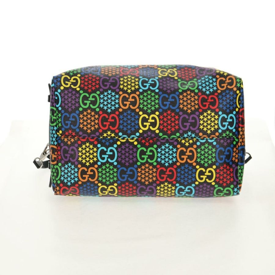 【日本直送】GUCCI GG迷幻波士頓包 PVC材質 兩用 多色 銀色 587866 正品 147573SAM-4