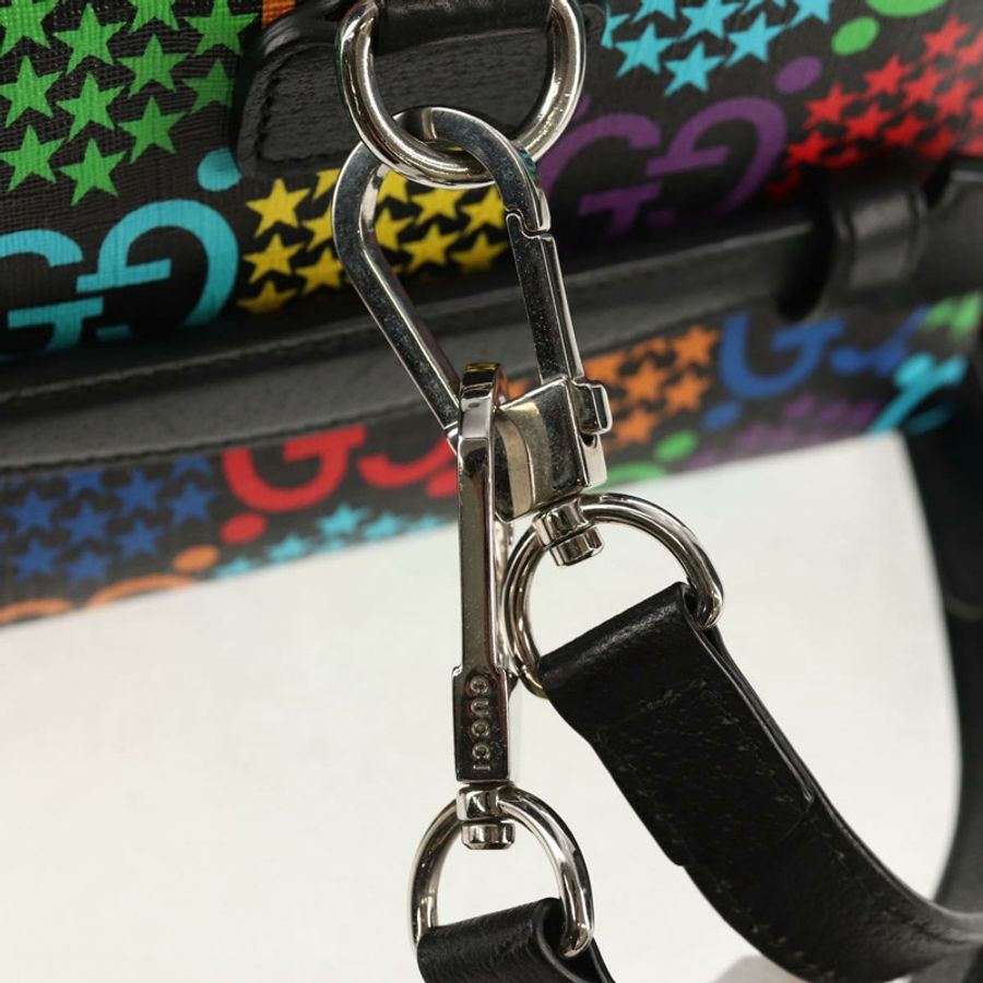 【日本直送】GUCCI GG迷幻波士頓包 PVC材質 兩用 多色 銀色 587866 正品 147573SAM-19