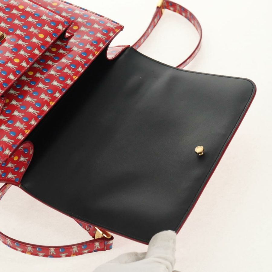 【日本直送】Salvatore Ferragamo Vala 背包,乙烯基塗層,三向紅金配色,正品編號 134344SAV-20