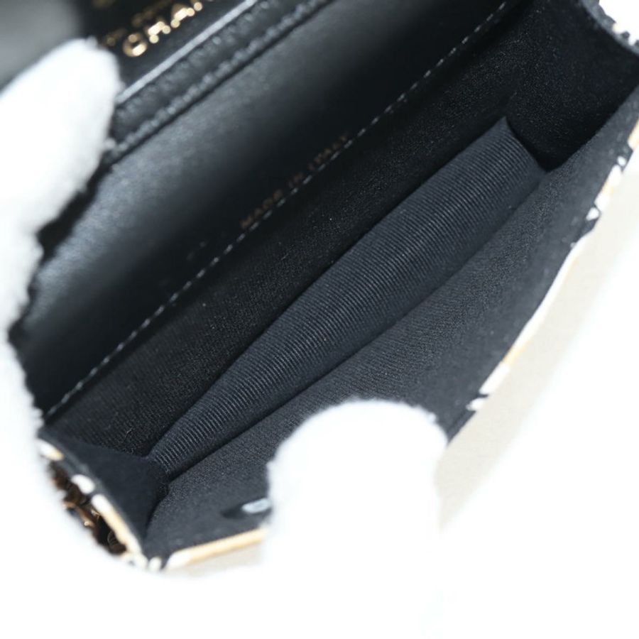 【日本直送】香奈兒 (CHANEL) 絎縫鏈條肩背包 尼龍材質 棕色 金色 CC 標誌 Auth 144002M-9