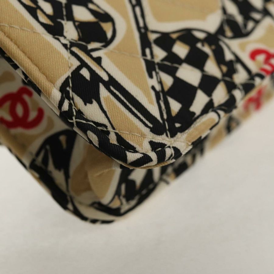 【日本直送】香奈兒 (CHANEL) 絎縫鏈條肩背包 尼龍材質 棕色 金色 CC 標誌 Auth 144002M-16
